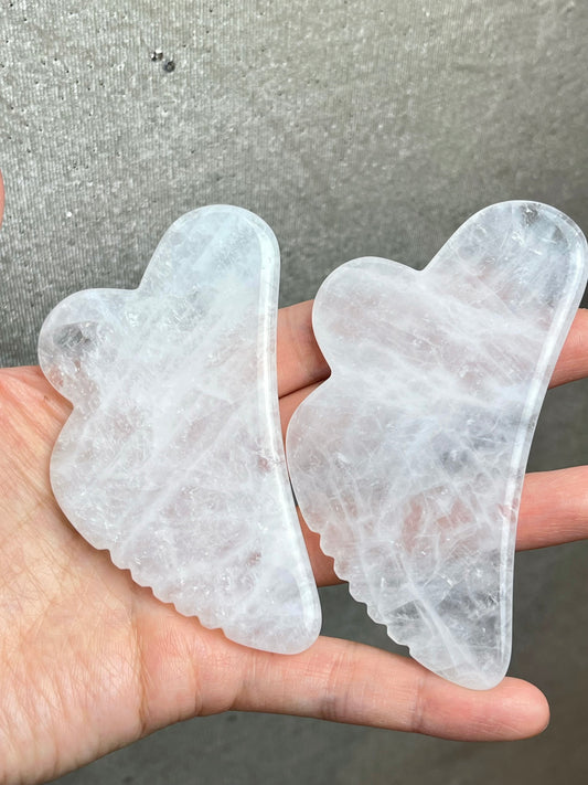 Bergkrystall klar kvarts Gua Sha