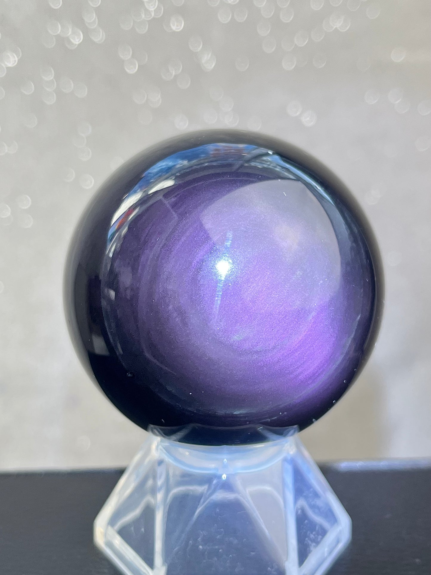 Regnbue obsidian kule