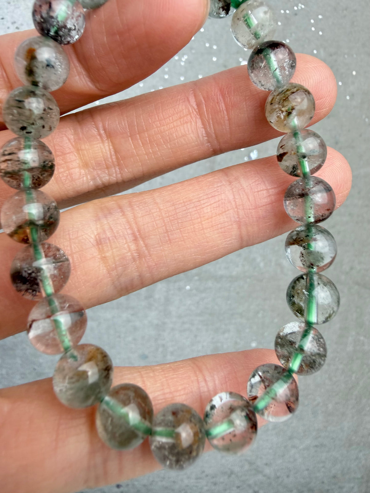 Garden quartz/Lodolite bracelet 7mm+