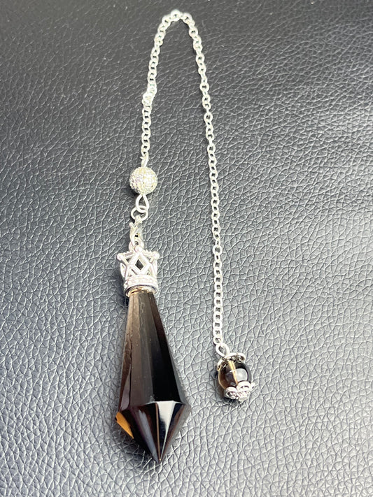 Røykkvarts Anheng/Pendel med kjede