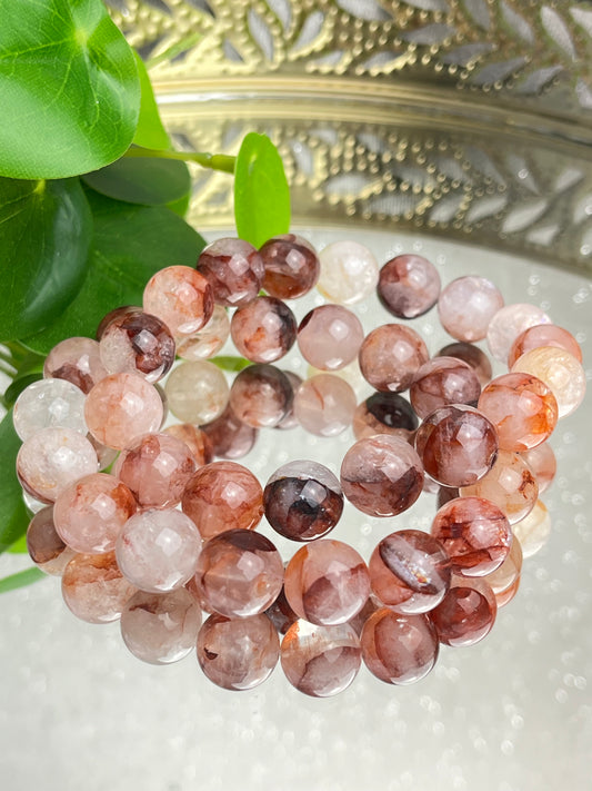 Flammekvarts armbånd 11mm+