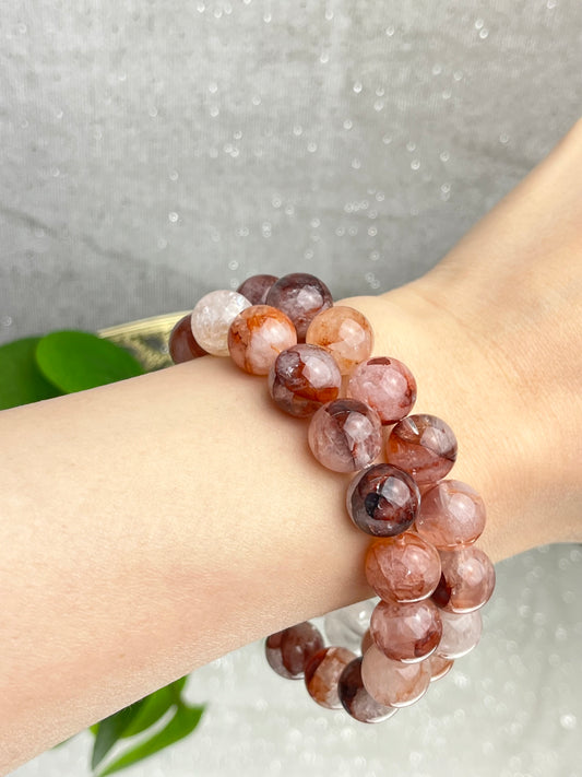 Flammekvarts armbånd 11mm+