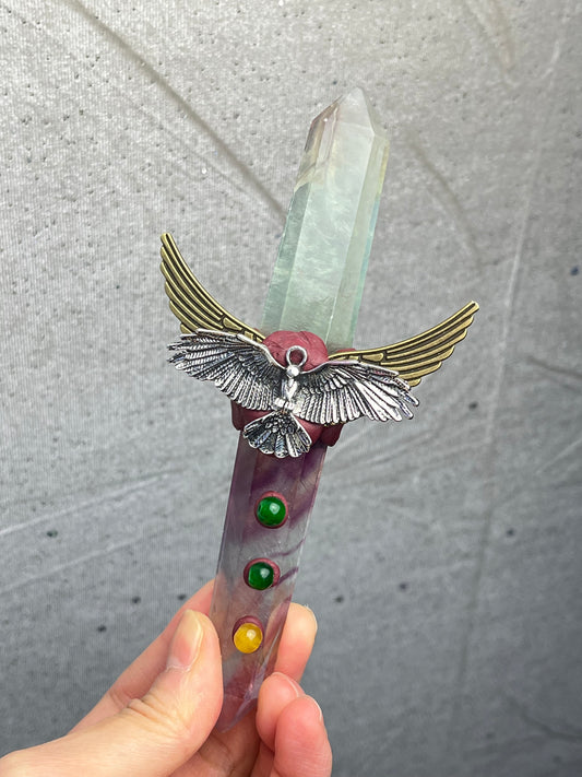 Krystall tryllestav, Fluoritt