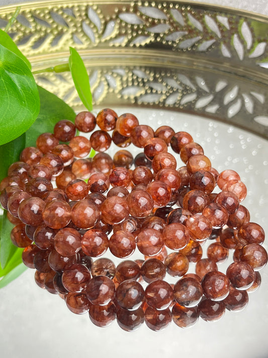 Flammekvarts armbånd 9mm+