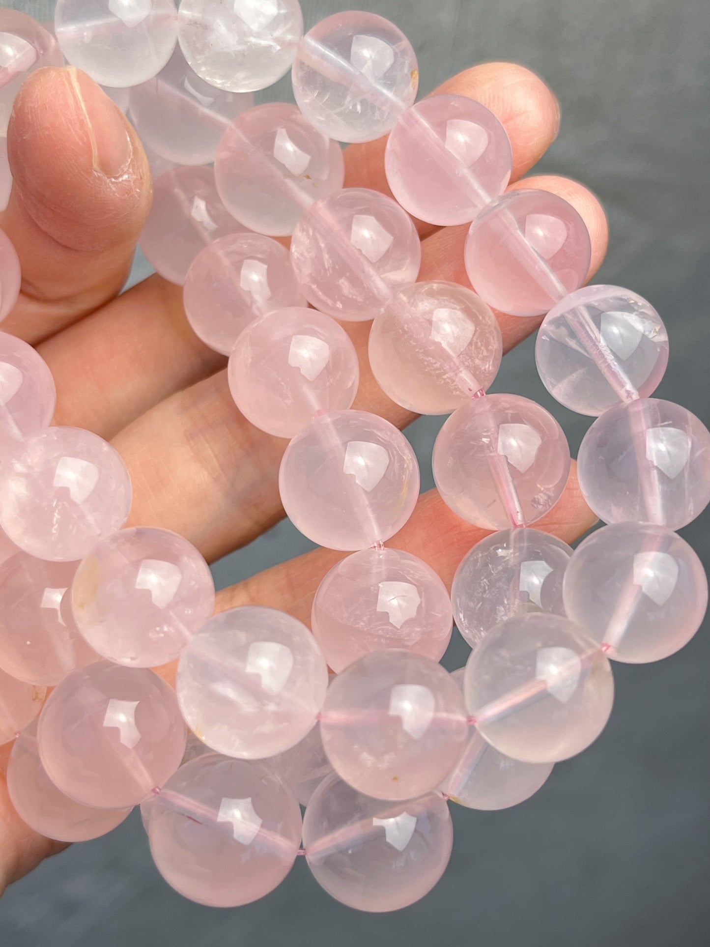 Rosenkvarts armbånd 12mm+