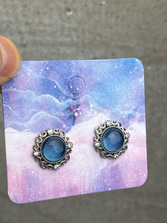 Akvamarin øredobber i 925 sterling sølv