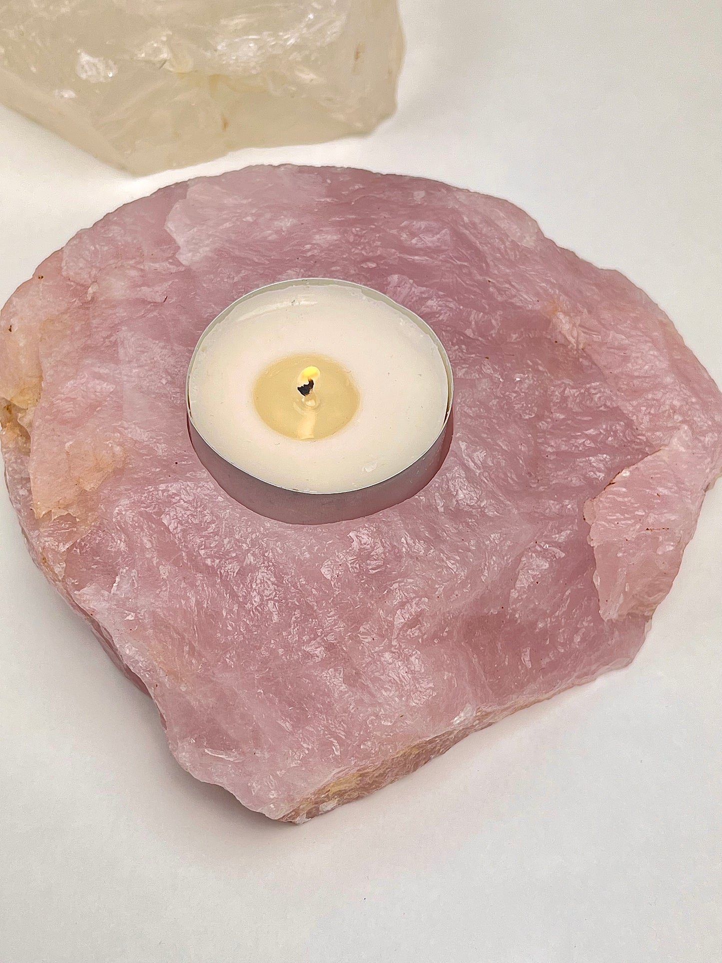 Rosenkvarts telysholder
