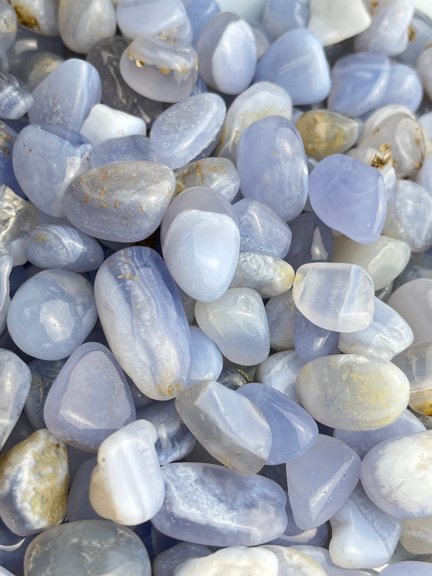 Blonde Agat tromlet 10-20mm