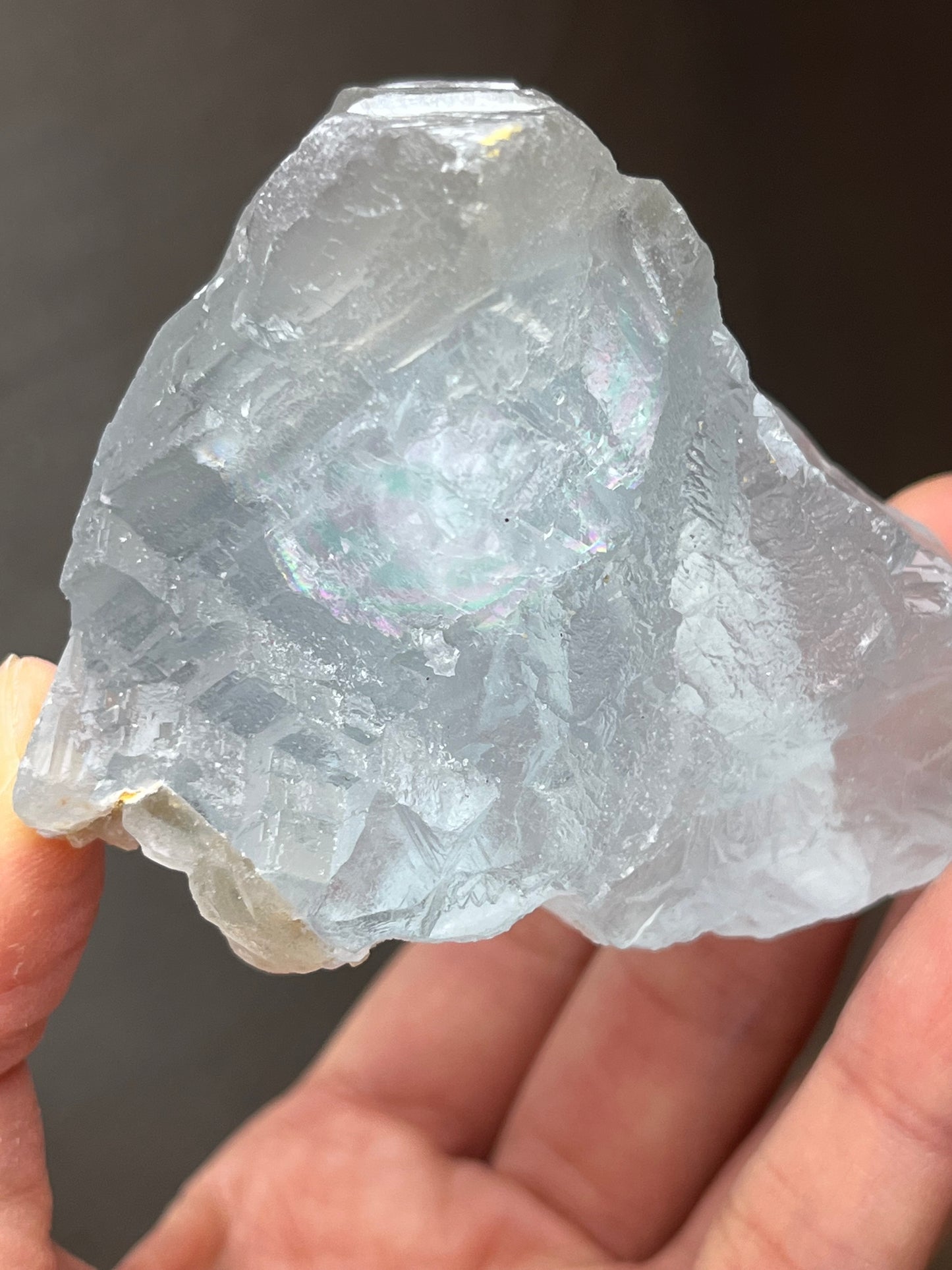 Lys blå Fluoritt, Rå, God kvalitet