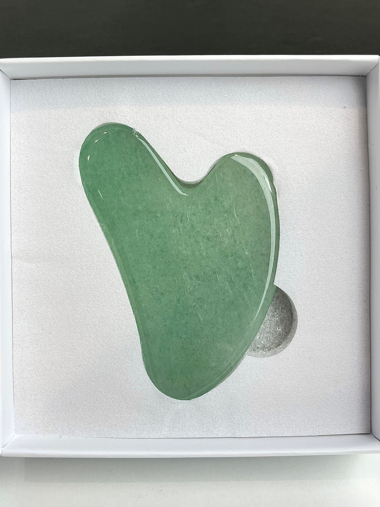 Grønn Aventurin Gua Sha med gaveeske