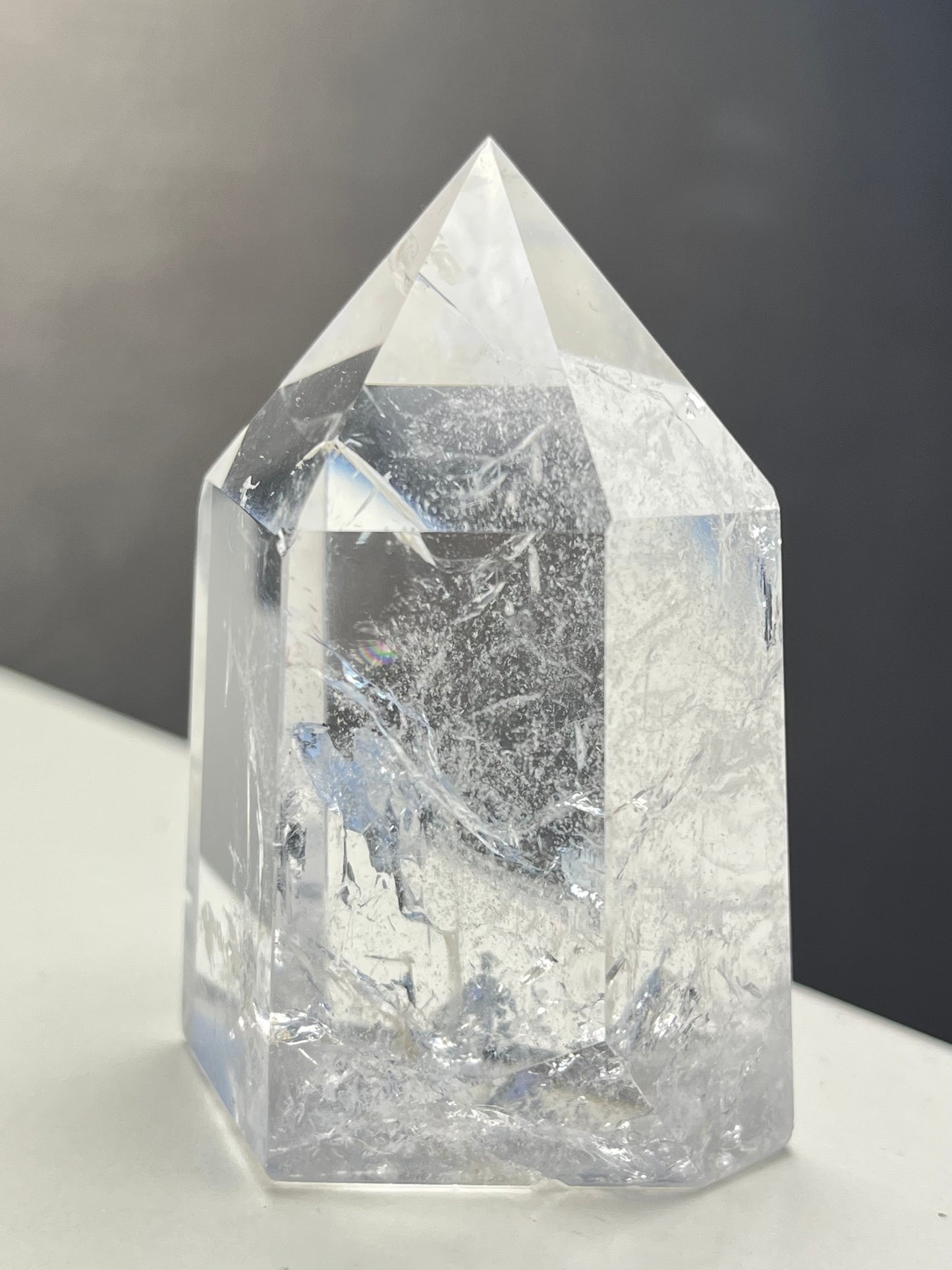 Bergkrystall klar kvarts tårn