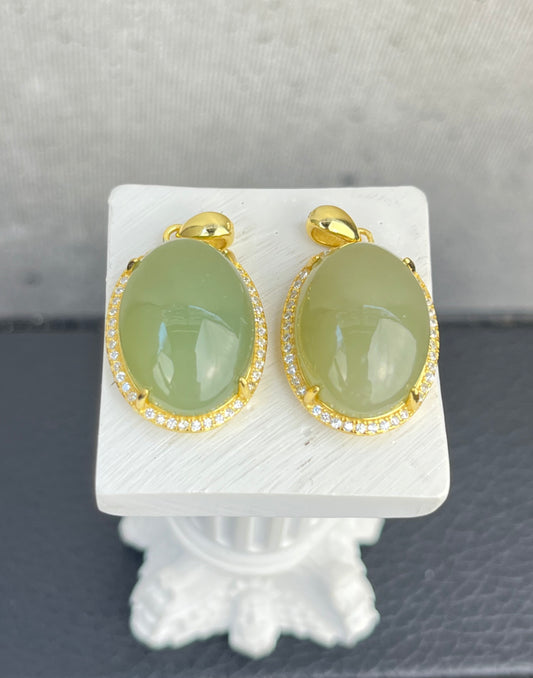 Jade, Nefritt Anheng i 925 sterling sølv