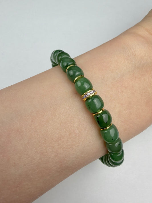 Jade, Nefritt armbånd 7mm+