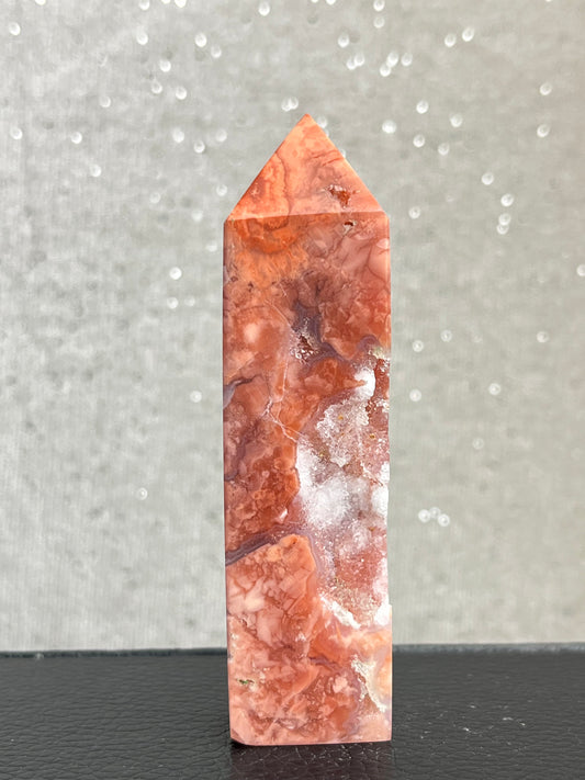 Rosa Agat tårn (Cotton Candy Agate)