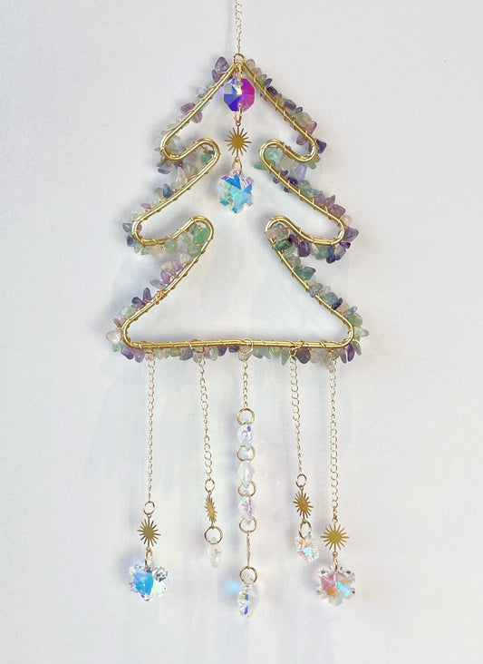 Krystall solfanger, Juletre(Fluoritt)