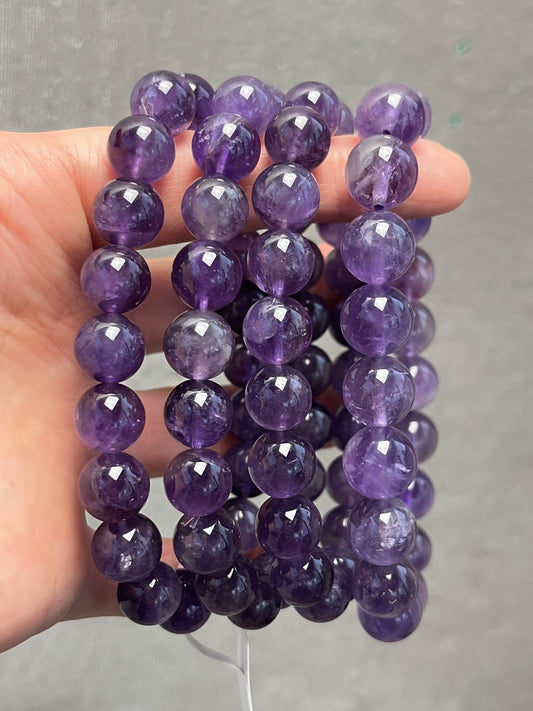 Ametyst armbånd 10-11mm+