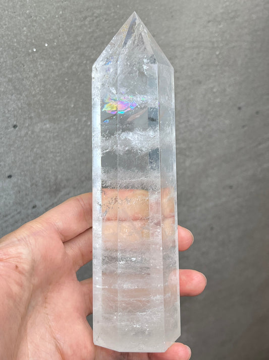 Bergkrystall klar kvarts tårn