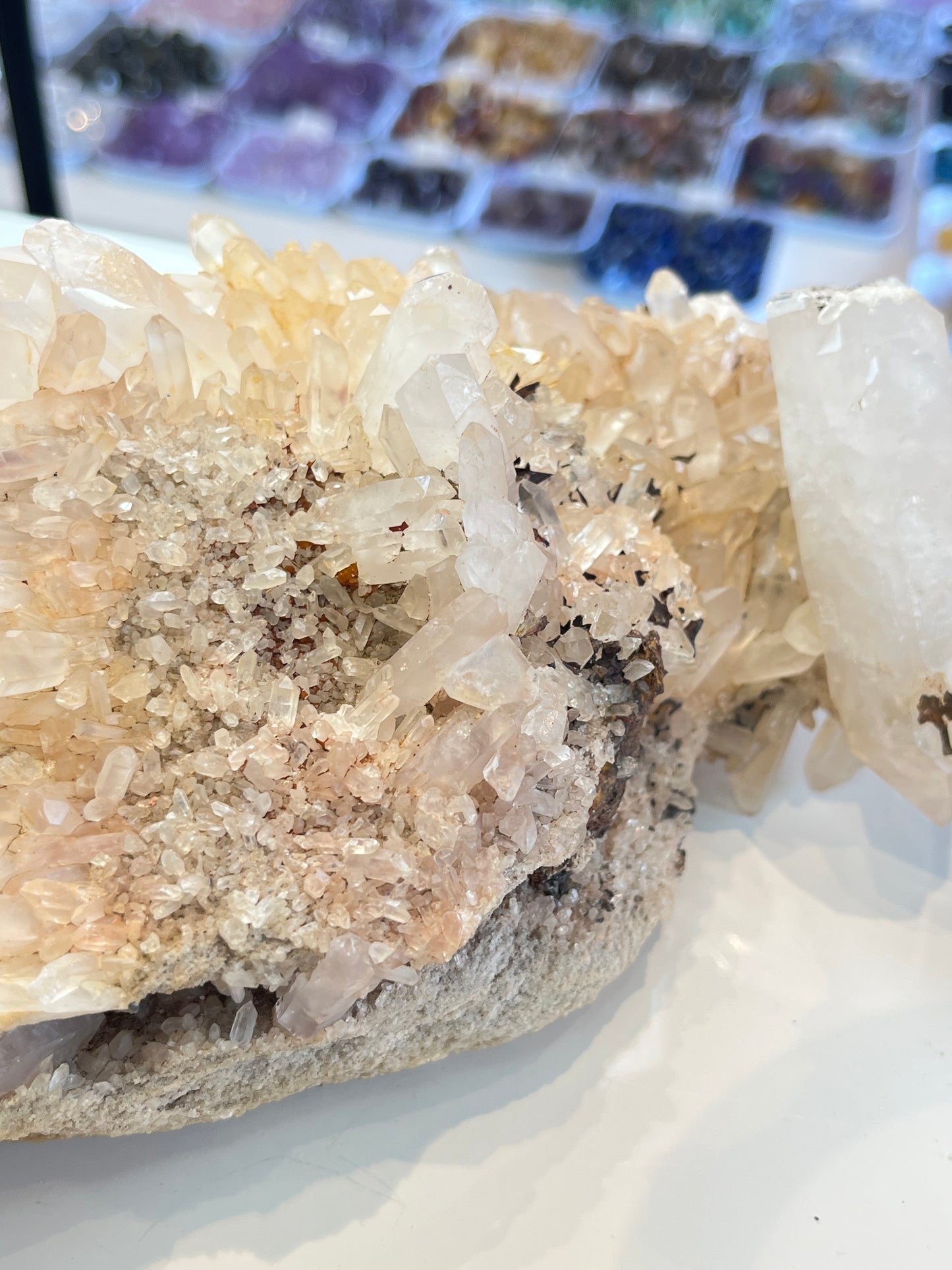 Kvarts gruppe med jernoksid XL, 3.2kg