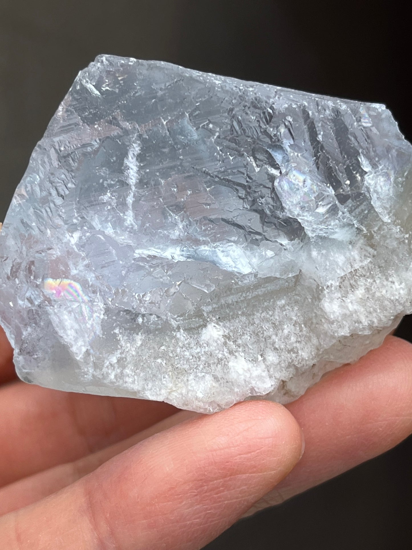 Lys blå Fluoritt, Rå, God kvalitet