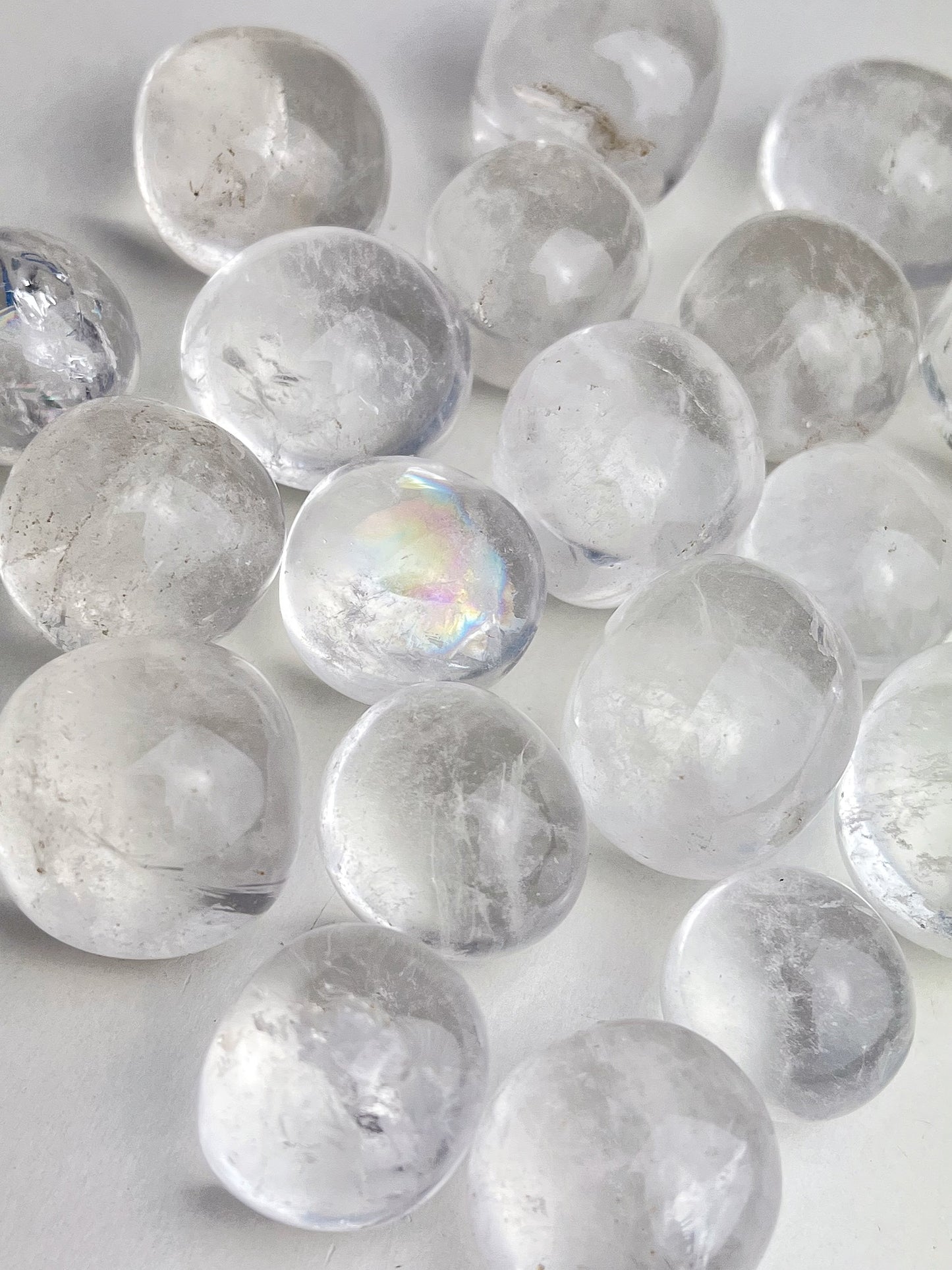 Bergkrystall klar kvarts tromlet 20-30mm