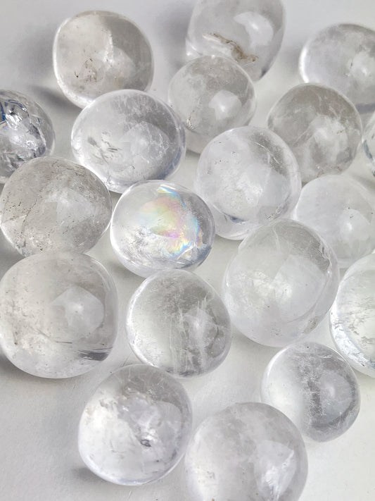 Bergkrystall klar kvarts tromlet 20-30mm