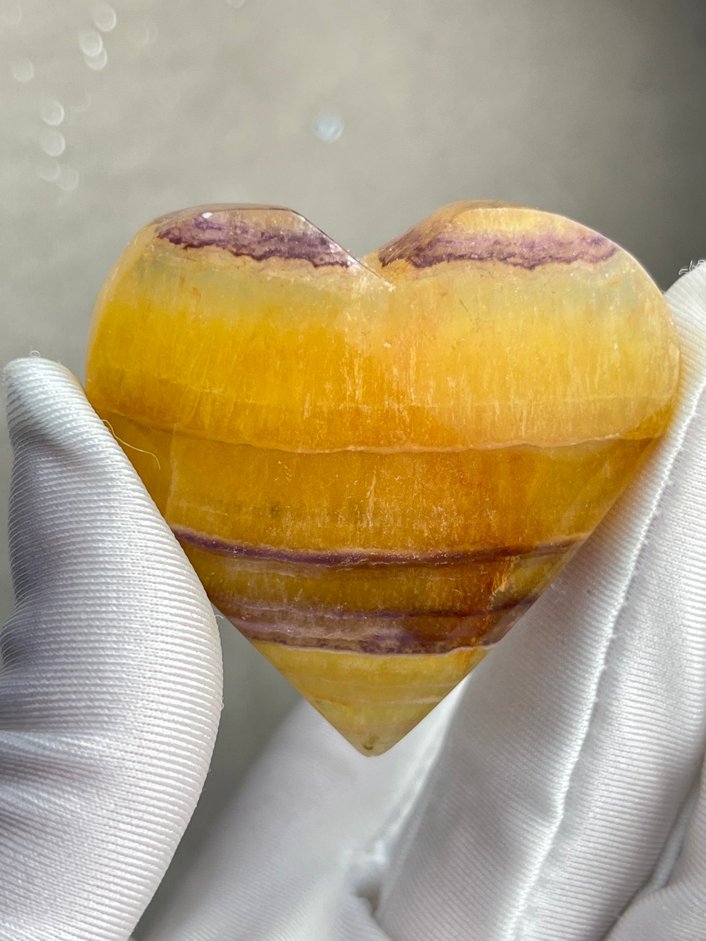 Gul Fluoritt Hjerte