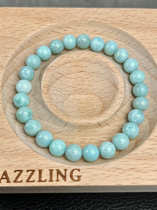 Larimar armbånd 7mm+