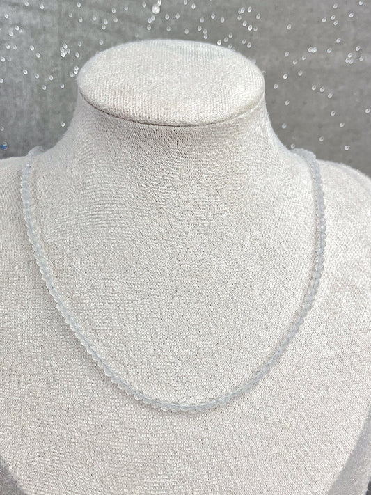 Bergkrystall klar kvarts Halskjede