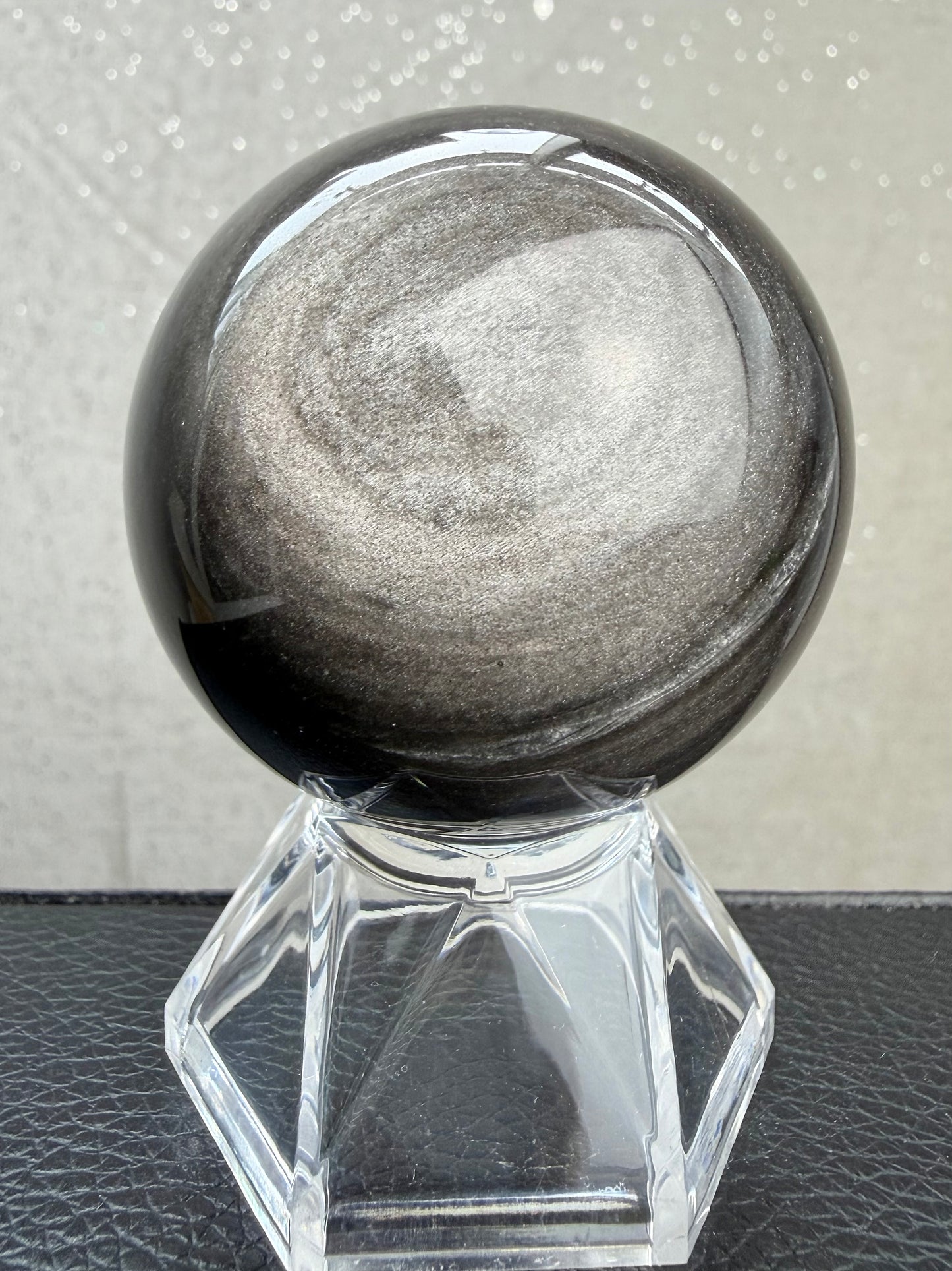 Sølv obsidian kule