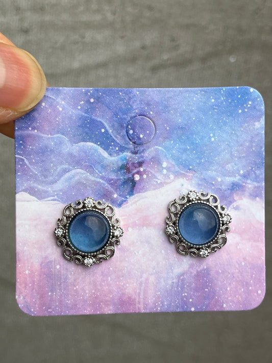 Akvamarin øredobber i 925 sterling sølv