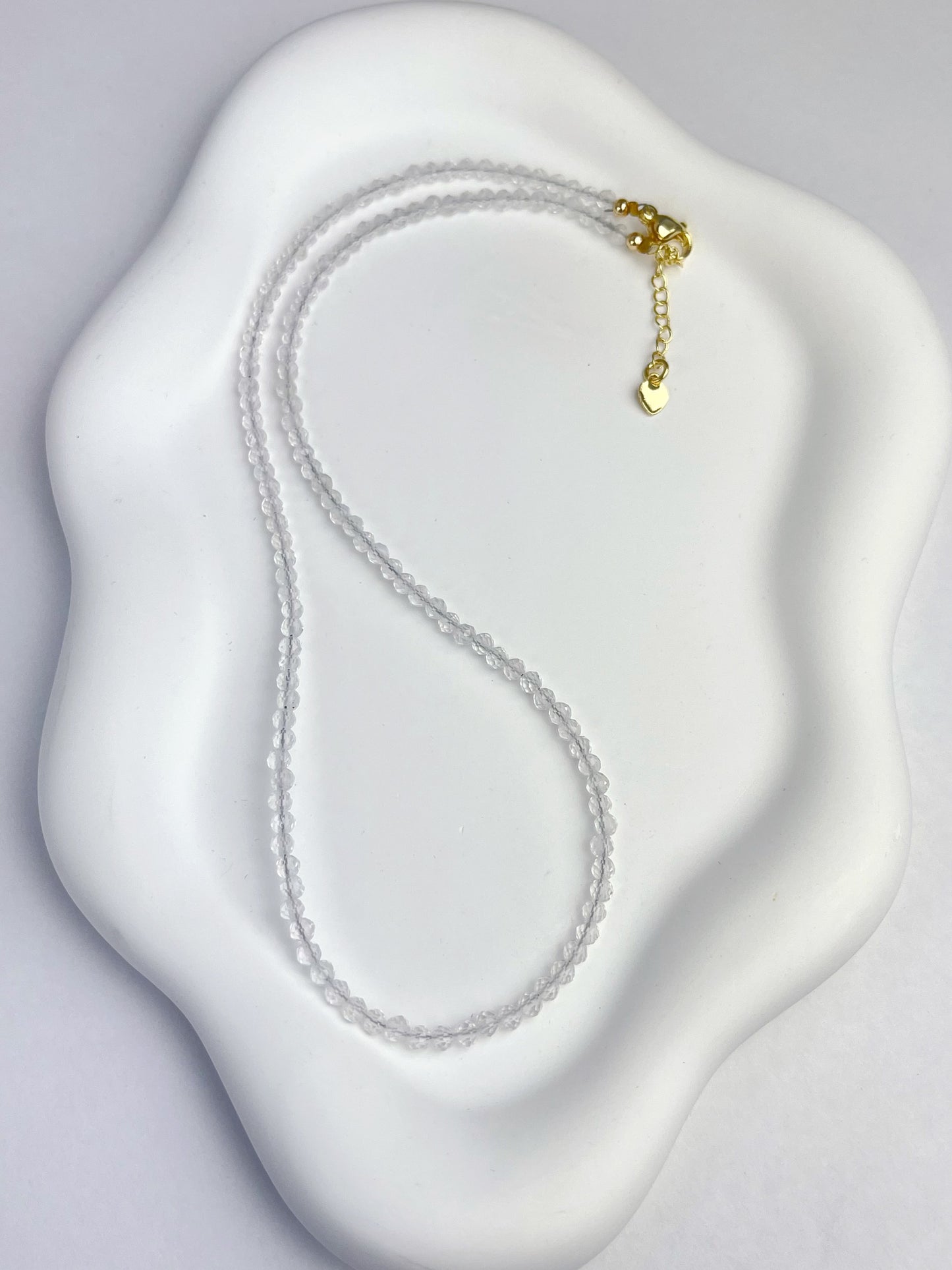 Bergkrystall klar kvarts Halskjede