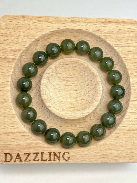 Jade, Nefritt armbånd 10mm+