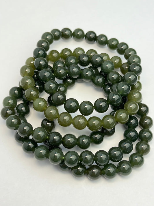 Jade, Nefritt armbånd 8mm+