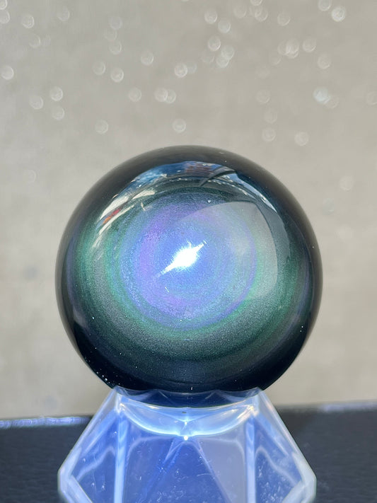 Regnbue obsidian kule