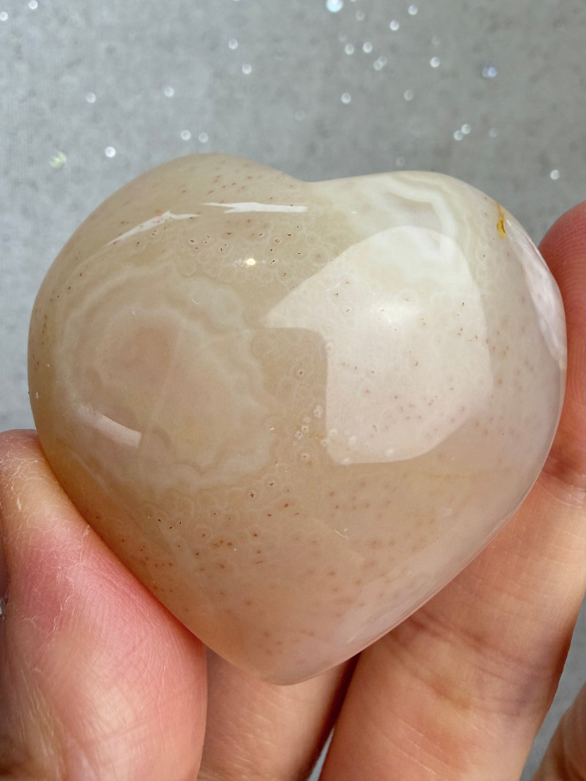 Druzy Agat Hjerte, Rosa