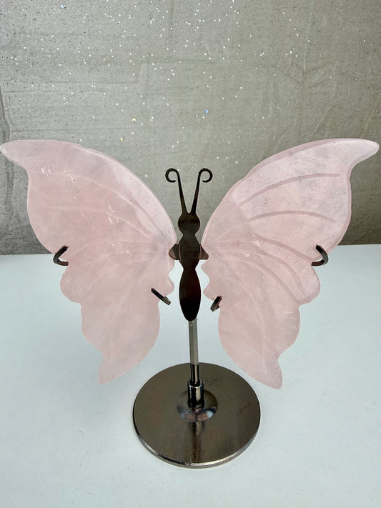 Rosenkvarts Vinger (med stand)
