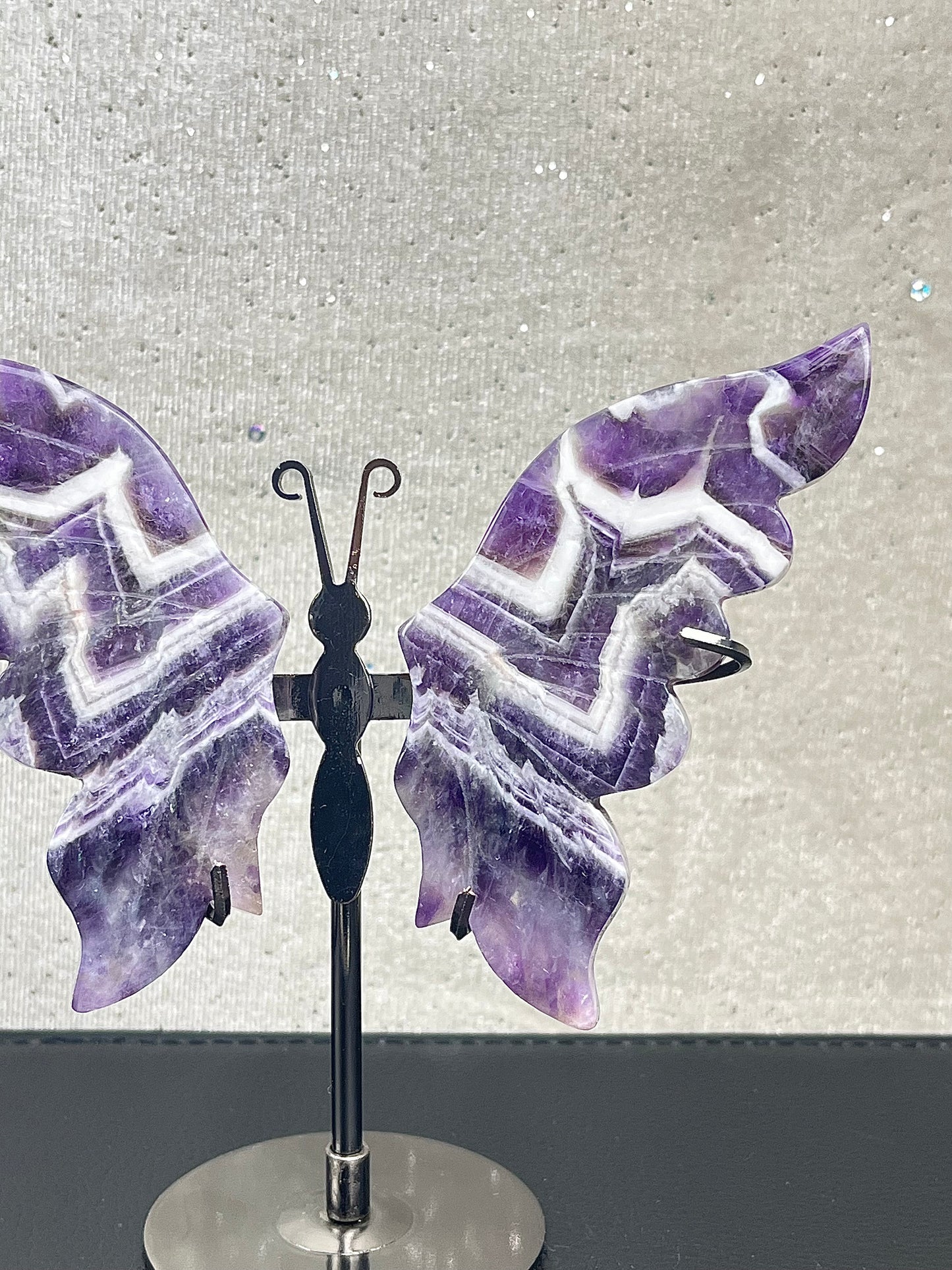 Bånd Ametyst Vinger (med stand)