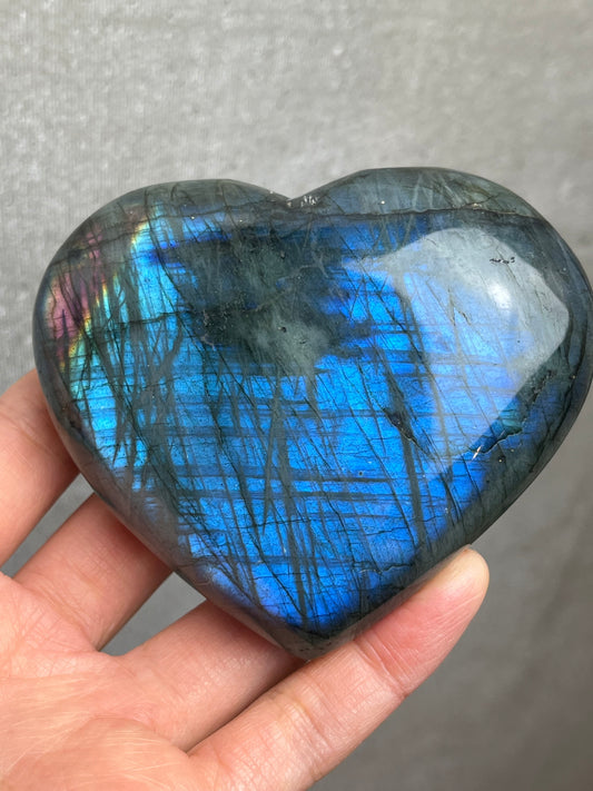 Labradoritt Hjerte 8.4cm