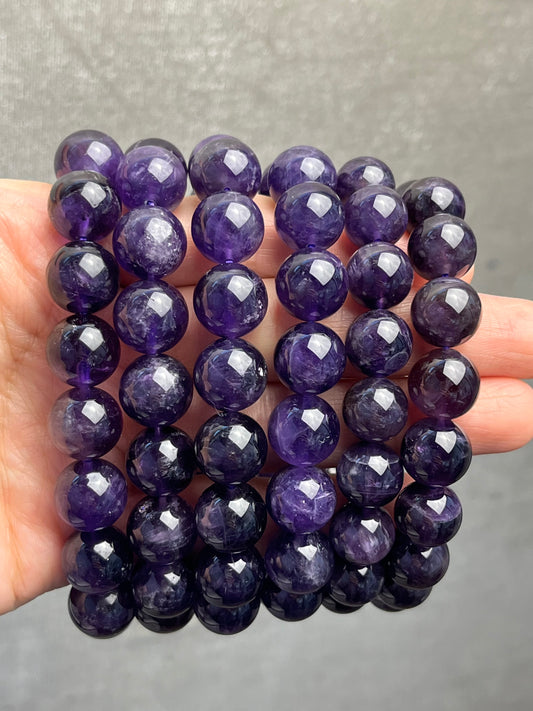 Ametyst armbånd 12mm+