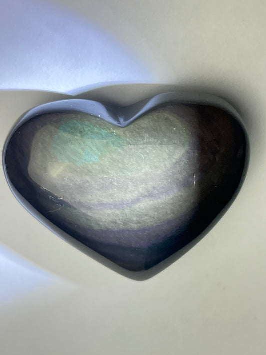Regnbue obsidian Hjerte
