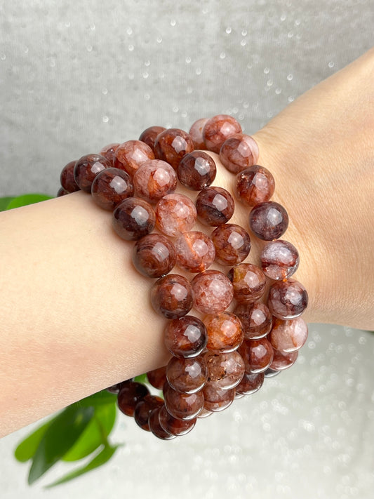 Flammekvarts armbånd 10mm+