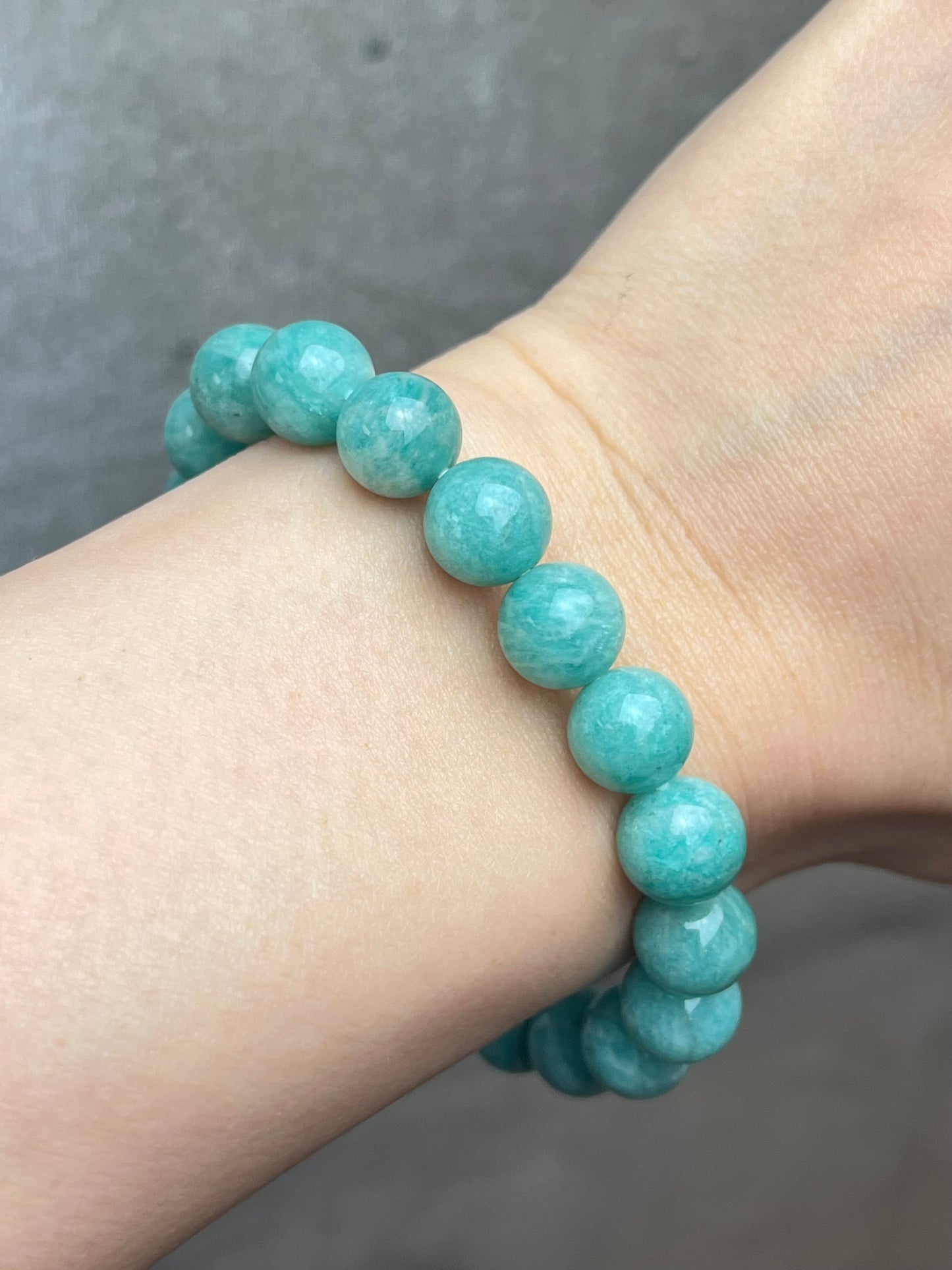 Amazonitt armbånd 9-10mm+