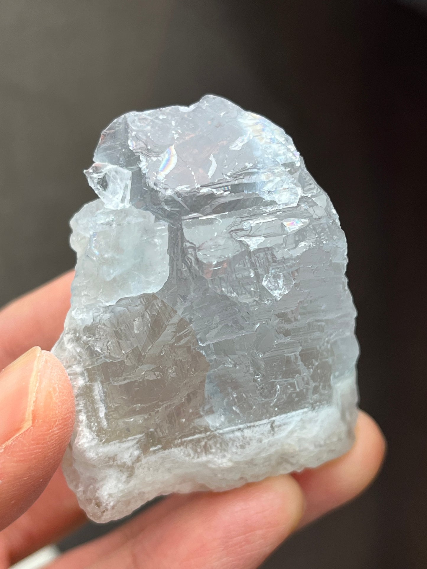 Lys blå Fluoritt, Rå, God kvalitet