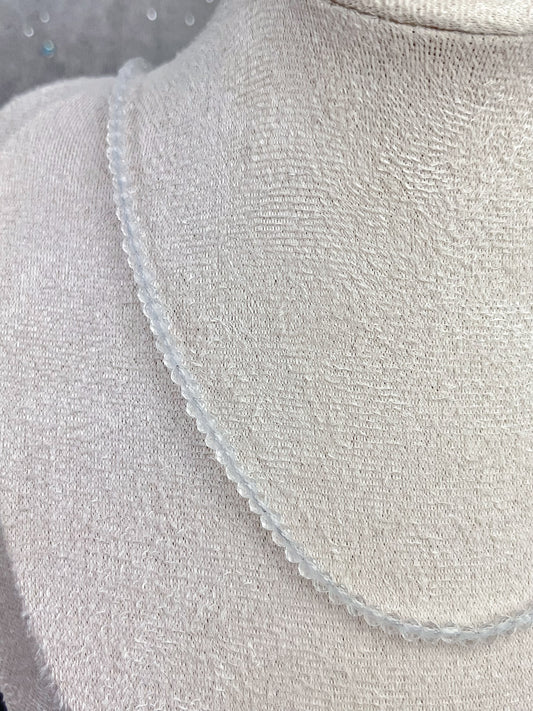 Bergkrystall klar kvarts Halskjede