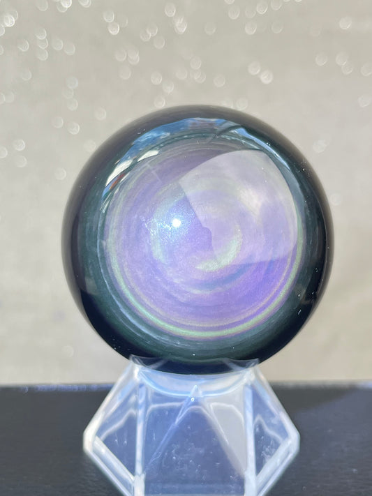 Regnbue obsidian kule