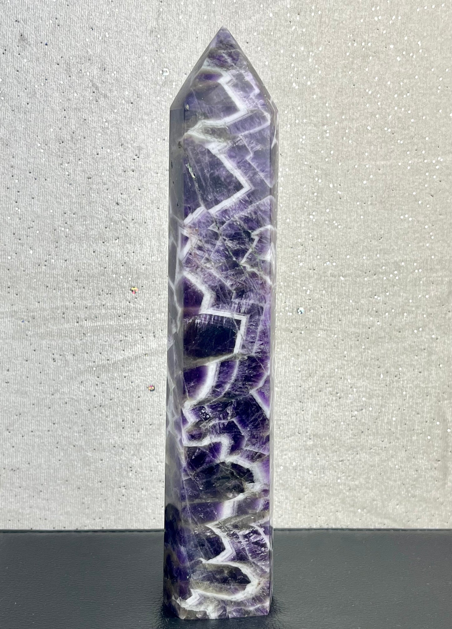 Chevron Ametyst tårn 21.5cm