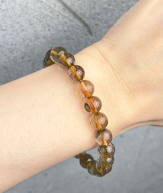 Rutilkvarts armbånd 9mm+