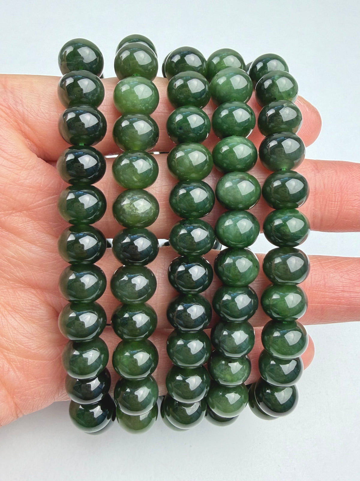 Jade, Nefritt armbånd 8-9mm+