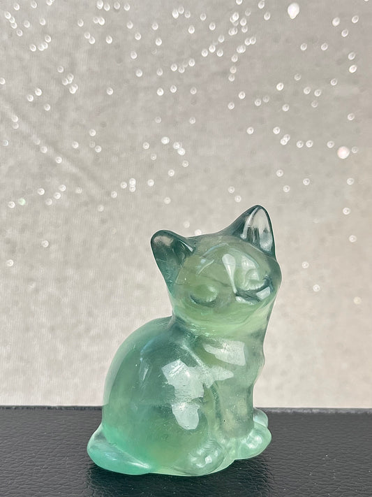 Grønn Fluoritt Katt