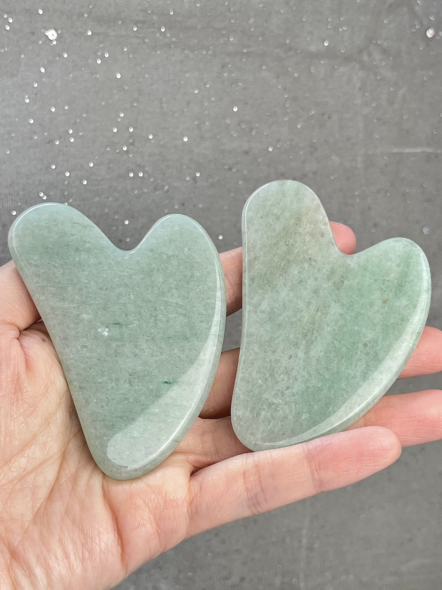 Grønn Aventurin Gua Sha med gaveeske